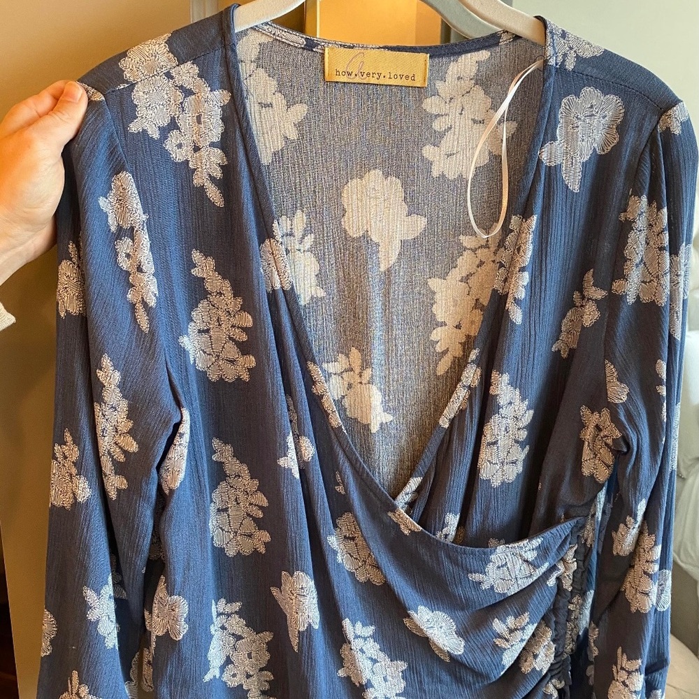 Lizard thicket cross over blouse